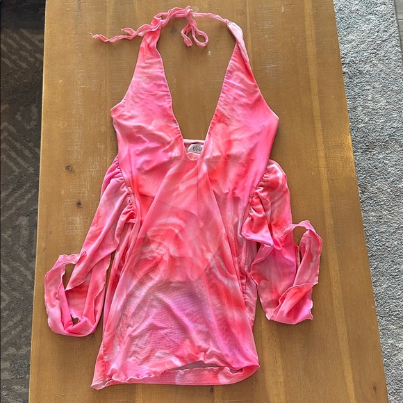 Oh polly ELIO Sarong Wrap Front Mini Dress size 6 - Picture 4 of 6